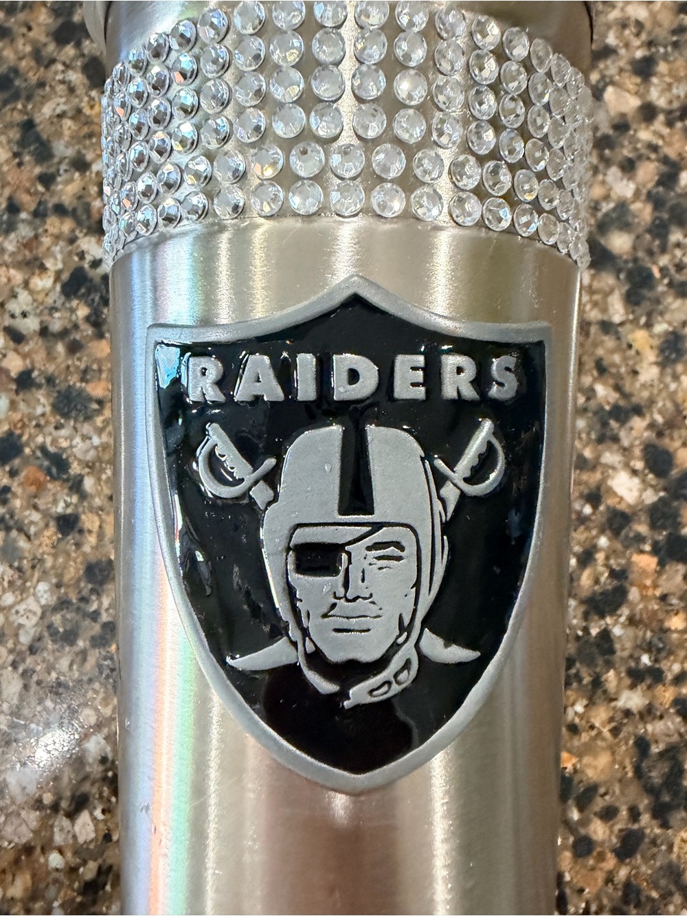 NWT Las Vegas Raiders Stainless Tumbler with Rhinestones